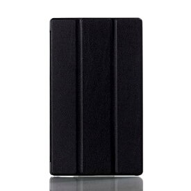 【Trocent】Sony Xperia Z3 Tablet Compact ケース スタンド機能付き 三つ折 スマートカバー 超薄型 内蔵マグネット開閉式 PUレザーカバー 保護ケース (Z3 Tablet, 三つ折ブラック)