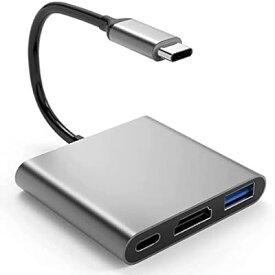 VAVIICLO USB Type-C 3in1 HDMIアダプター - 4K@30Hz解像度のHDMIポート、USB 3.0高速ポート、100W急速PD充電ポートを搭載 - MacBook Pro/Air、iPad Pro、Samsung Gala