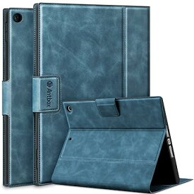 Antbox iPad 第9世代/第8世代ケース ソフトPUレザー製 ひび割れ防止 第7世代 ケース 保護ケースカバー耐衝撃 アップルペンシル収納可 オートスリープ＆スタンド機能付き 全面保護 iPad 10.2''ケース (ダークブルー)