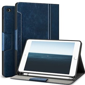 Antbox iPad Mini 5/4 ケース ペン収納 高級PUレザー 7.9インチタブレットケースカバー オートスリープ＆スタンド機能付き 全面保護 防衝撃デザイン ipad Mini5/4 スマートケース カバー (ブルー)