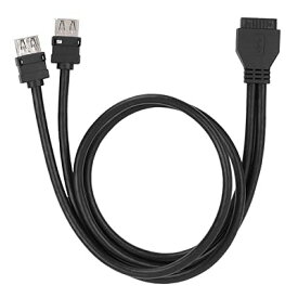 VGEBY パネルマウント用 19ピン/20ピン(メス) から USB3.0 変換ケーブル PC USB3.0ケーブル ヘッダー接続(60cm)