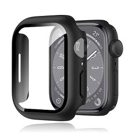 【2023年発売9月】For Apple Watch 9 ケース Apple Watch 8 ケース 45mm 全面保護 PC素材+強化ガラスフィルム 一体型 Apple Watch Series 8/7 45mm ケース 9H硬度 高透過率 衝撃吸
