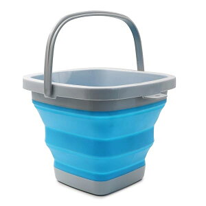 TOSSOW 折りたたみ バケツ シリコン 釣り用バケツ コンパクト収納 耐熱 釣り 洗車 キッチン 5L