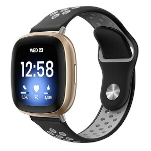 Fitbit Versa4/Versa3/Sense2/Sense oh Fitbit Versa3/VersaSensepxg ւ X|[cxg VR y \tg 戵ȒP BlackMixGray
