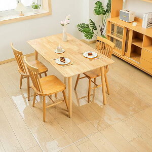 ダイニングマット 透明 80×100cm クリアマット 1.5mm厚 拭ける PVCマット 床暖房対応 お手入れ簡単加工 カットできる サラっとした手触り 清潔 ハードフロア/畳/フローリング対応