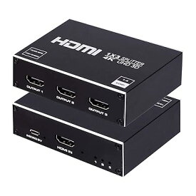 HDMI 分配器 セレクター 1入力3出力 HDMI スプリッター 1x3同時出力 アダプター 1.4 3D 4K 対応 PC Xbox PS4 Fire TV Stick Apple TV用