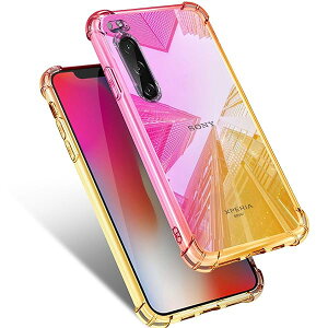 Xperia 5 II �P�[�X �N���A SOG02 SO-52A �ϏՌ� ���^ �O���f�[�V���� ���� TPU�o���p�[ ���^ �y�� ��