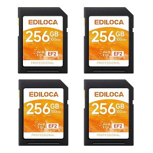 EF2 256GB SD�J�[�h UHS-I Class10 U3 V30 ���� �ő�ǎ摬�x 100MB/s �ő发�����x 90MB/s �������J�[�h 4K/