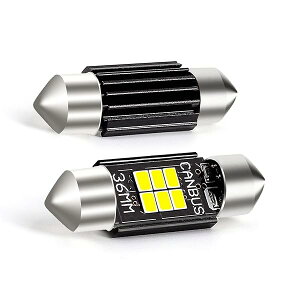 T10×36 LED �o���u 6�A3030�`�b�v���� LED ���[�������v ���ɐ� ���� �Ԍ��Ή� �ȒP ���� ������
