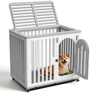 犬 ケージ ペットケージ 【インテリアに馴染む白×灰】 キャスター付き 犬 ゲージ 中型犬 大