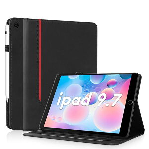 iPad 9.7�C���` (2018/2017�C��6/5����p) air1/air2 �P�[�X �ϏՌ� PU���U�[ �J�o�[ ���p Apple Pencil ��