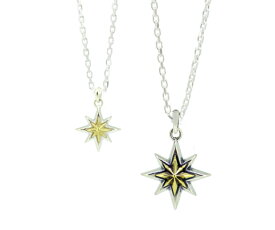 AQUA SILVER アクアシルバー ASP-379L-BR & ASP-379M-BRF《星の輝き》ペアネックレス ペンダントトップ サービスチェーン50cm付き【メーカー取り寄せ品】