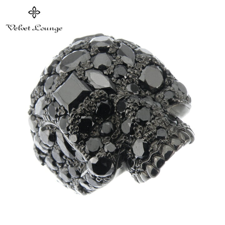 楽天市場】メーカー取り寄せ品/スターダストスカルリング(L)bk/Velvet 