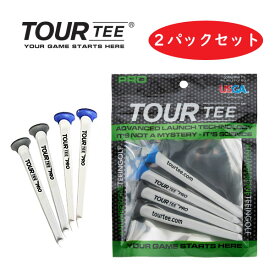 ▼2個セット▼ツアーティー プロ 　ホワイト Tour Tee pro　80mm×4本入り×2パックセット / USGA R＆Aルール適合　ゴルフ ティー