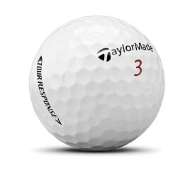 New テーラーメイド TaylorMade ツアー レスポンス ボール 1ダース(12球) TOUR RESPONSE ゴルフボール ツアーレベルのアプローチスピン性能ながら、アマチュアでも楽に飛ばせる3ピースボール