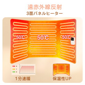省エネ デスクパネルヒーター デスク 足元 遠赤外線 足元ヒーター 折りたたみ デスクヒーター 電気ヒーター 暖 おしゃれ ny567 万方