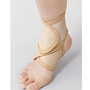 【送料無料】足くび安心(4007)サポータービビエルボ ハヤシニット足首 保護 テーピング 簡単 巻くタイプ ラップ 面ファスナー マジックテープ 固定 左右兼用 男女 日本【沖縄・離島不可】