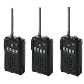 アルインコ 特定小電力トランシーバー DJ-CH3B (ブラック) 交互通話・中継対応 47ch3台セット(無線機・インカム)