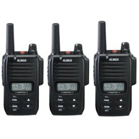 ALINCO アルインコデジタル簡易無線・登録局(3R 陸上)1Wデジタル30ch(351MHz)ハンディトランシーバーDJ-DP10(A)3台セット(無線機・インカム)