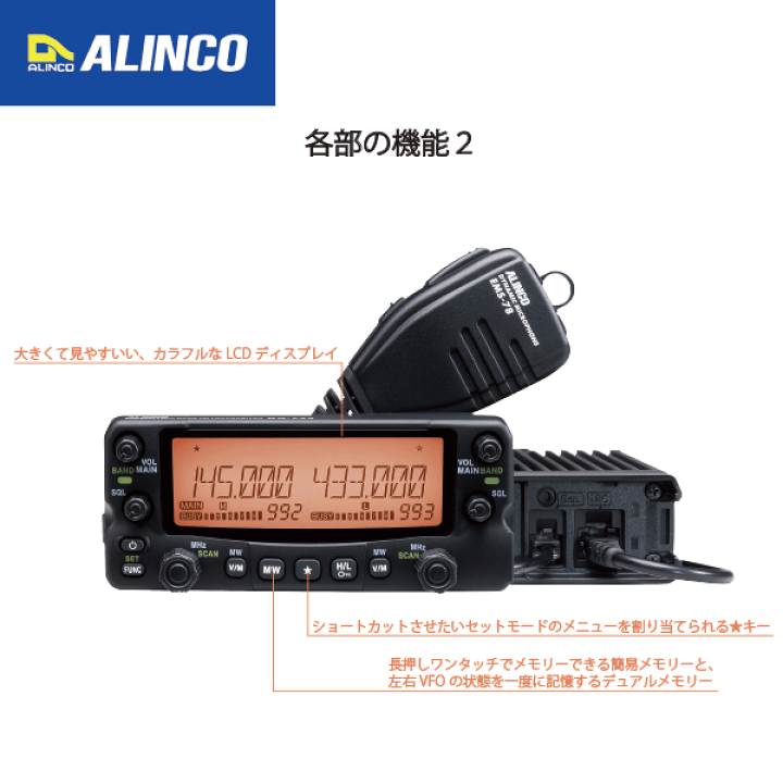 楽天市場】アルインコ DR-735D ツインバンド FM モービル