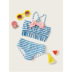 BABY水着-リボンストライプビキニ