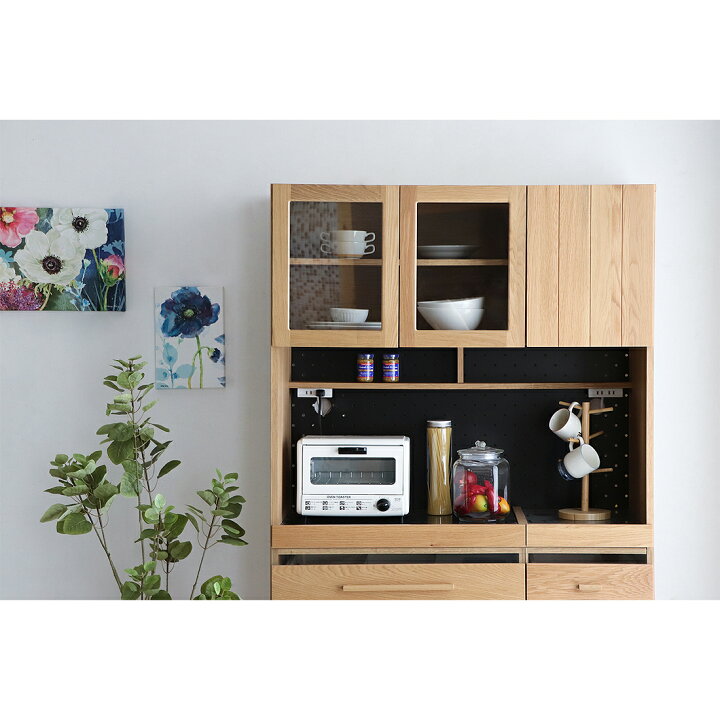 J08274)起立木工 食器棚 メッペル カップボード C123 キッチンボード 