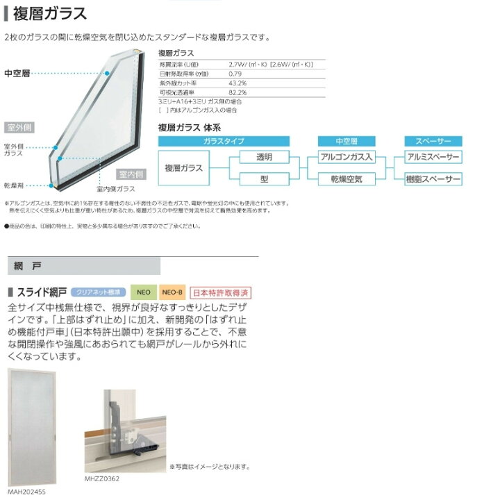 楽天市場】引違い窓 半外付 11405 エピソード2 NEO W1185×H570 mm 