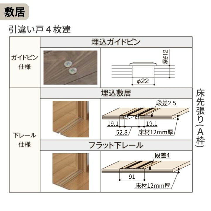 楽天市場】可動間仕切り LIXIL 室内引戸 上吊方式 引違い戸4枚建 