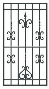 【10月はエントリーでP10倍】 鋳物面格子 ブリティッシュ型 03611 W640×H1296mm 壁付 LIXIL/TOSTEM リクシル/トステム 窓サッシ アルミ面格子 デザイン格子 おしゃれ 後付け アルミ面格子 リフォーム D