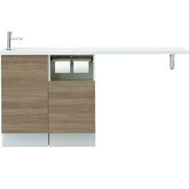 トイレ手洗 キャパシア サイドベースキャビネット カウンター奥行280 手洗器一体型人造大理石カウンター AN-AC(L/R)EABKXH(E/J)X ハンドル水栓 LIXIL リクシル 建材屋