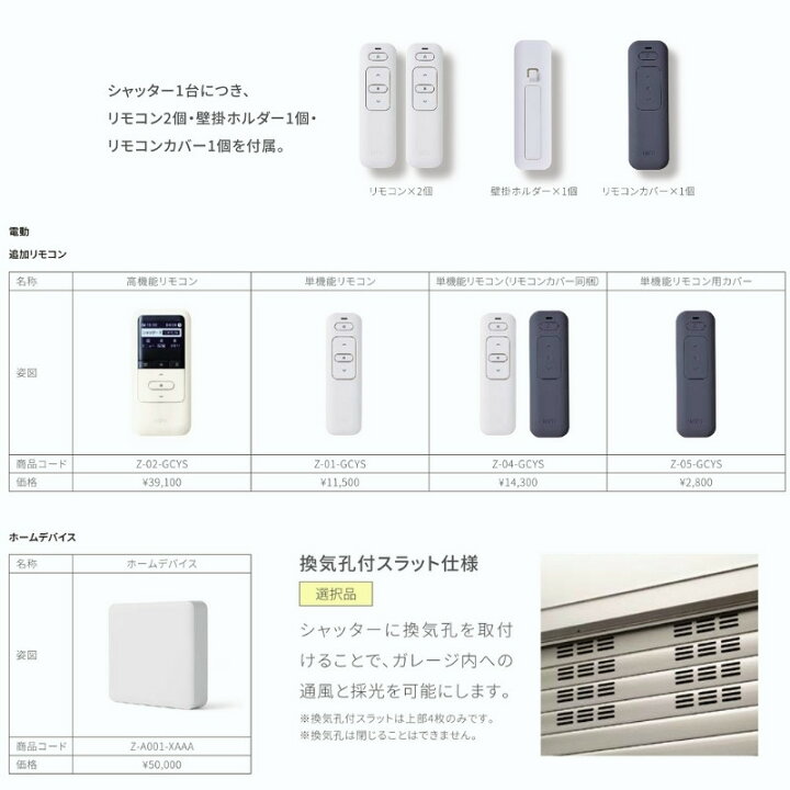 楽天市場】ガレージシャッター 電動 W2001〜2300×H824〜2000mm 内部付 