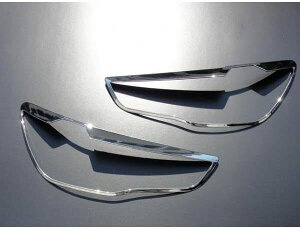 三菱 RVR 前期用 (2010-2013年)メッキ ヘッドライト ヘッドランプ ヘッド リング リム ガーニッシュ ライト  カバー 枠