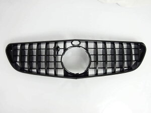 S63専用 メルセデス ベンツ 現行AMGルック グリル Sクラス W222 C217 R217 S63 クーペ カブリオレ パナメリカーナ GTRルック GTルック BK 黒 ブラックフィン ~17 フロント グリル バンパー