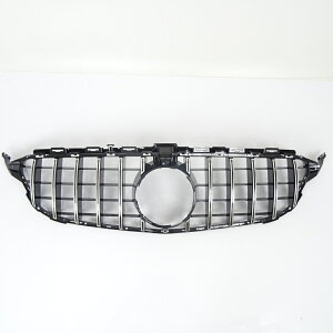 メルセデス ベンツ AMG ルック GTRルック GTルック パナメリカーナ グリル メッキフィン W205 S205 C205 A205 前期 カメラ有り用 Cクラス C180 C200 C220d C250 C300 C350e C450 AMG クーペ ガーニッシュ グリル