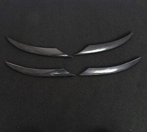 メルセデス ベンツ W205 後期 Cクラス カーボン ルック グリルフィンカバー フロントバンパー サイド ダクト フィン カバー ガーニッシュ 3707 フォグ モール