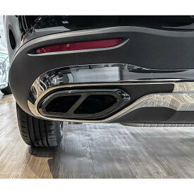 メルセデス ベンツ マフラーカバー AMGルック 4本出しルック ブラック マフラー カバー ガーニッシュ X254 GLC220d GLC350e GLCクラス SUV C254 GLC220d GLCクラス クーペ ZST-465BK