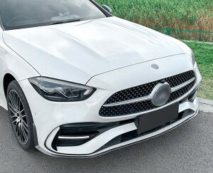 メルセデス ベンツ W206 C180 C200 C220d C350e C43 Cクラス セダン S206 C180 C200 C220d C43 Cクラス ワゴン AMGライン カーボンルック フロントバンパー リップスポイラー ダクト ガーニッシュ フロントリッ