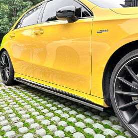 メルセデス ベンツ W177 A180 A200d A250e A35 A45 AMG Aクラス ハッチバック C118 CLA180 CLA200d CLA250 CLA35 CLA45 CLAクラス クーペ　カーボン調 サイドスカート サイドスポイラー スプリッター エアロ スポイラー ガーニッシュ エアロ ZST-568