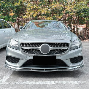 メルセデス ベンツ W218 C218 CLS220 CLS220d CLS400 CLS550 クーペ X218 シューティングブレーク 後期 カーボンルック フロントバンパー リップスポイラー ダクト ガーニッシュ フロントリップ ダクト
