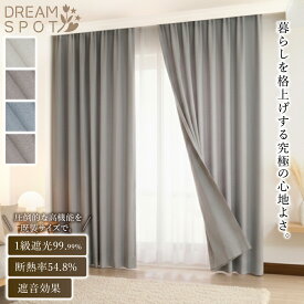 【エントリーでP10倍】1級遮光カーテン 2枚組 遮光 断熱 保温 遮音 防音 節電 省エネ 昼夜目隠し 既製カーテン 高密度生地 既製サイズ 幅100cm 丈135cm 178cm 200cm ドレープカーテン 無地 おしゃれ オールシーズン 多機能ドレープカーテン 新生活 引越し ひとり暮らし