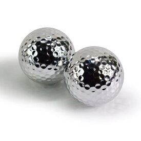 MUXSAM 6個入り ゴルフ練習ボール パター練習球 ゴルフボール 高い視認性 非公認球 銀色 賞品 ギフト