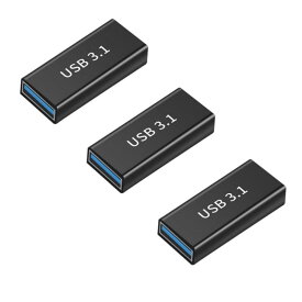 YFFSFDC USB-C メス to USB-A メス 変換アダプタ Type-C メス - Type-A メス 中継アダプタ USB3.2 Gen2 変換コネクタ 5A急速充電 10Gbps 高速データ転送 タイプC タイプA 3個セット