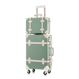 [Uniwalker] かわいい スーツケース 可愛い トランクケース キャリーケース 四輪 静音キャスター 軽量 復古 キャリーバッ グ クラシック S型 機内持込可