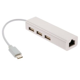 CY USB 3.1 Type C USB-C 複数の3ポートハブ イーサネットネットワークLANアダプター付き