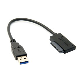 JSER Xiwai USB 3.0 - 7+6 13ピン スリムライン SATA アダプターケーブル ノートパソコン CD DVD ROM 光学ドライブ用