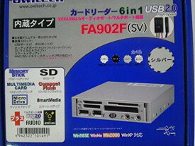 Owltech 3.5&quot;フロントベイ内蔵カードリーダー 6in1 USB2.0 FA902F(SV) シルバー