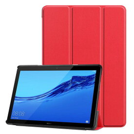 MediaPad T5 10 ケース MaKstu HUAWEI T5 10 ケース 軽量 薄型 MediaPad T5 10 カバー 耐衝撃 傷つけ防止 三つ折スタンド機能付き マグネット式手帳型 10.1インチ HUAWEI MediaPad T5 10 対応タブレットケース (レ