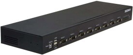 SEDNA - USB - 8ポートシリアルハブ USB 2.0ポート2個付き - Comポート保持 - 1U 19インチラックマウント