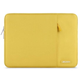 MOSISO ラップトップ スリーブバッグ 対応機種 Laptop 13.3インチ ポリエステル 撥水 保護 縦型ケース ポケット付き（黄色）