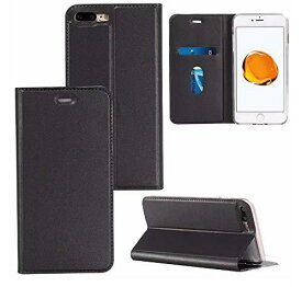 iphoneX iphoneXs ケース 手帳型 おしゃれ シンプル カード ホルダー 付き ブラック（黒）